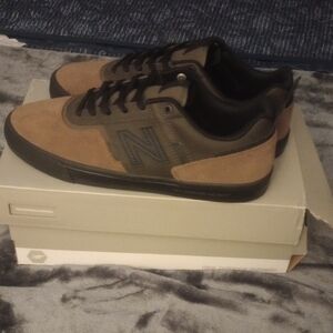 Size 12 New Balance 306 Tan and Black Sneakers with Suede Panels